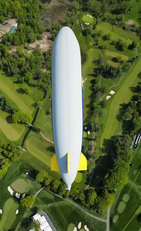 Blimp from above